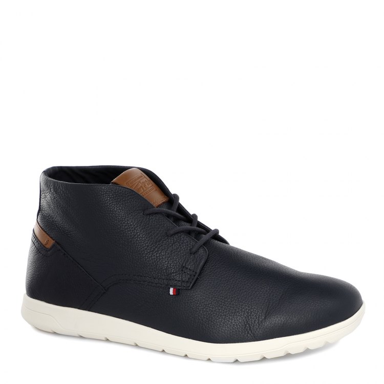 фото Мужские ботинки tommy hilfiger lightweight leather hybrid boot fm0fm03636 синий р.46 eu