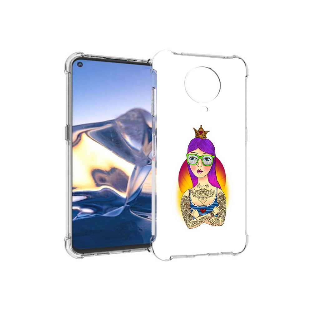 

Чехол MyPads Tocco для Nokia G10 девушка в татуировках с короной (PT171673.98.305), Tocco