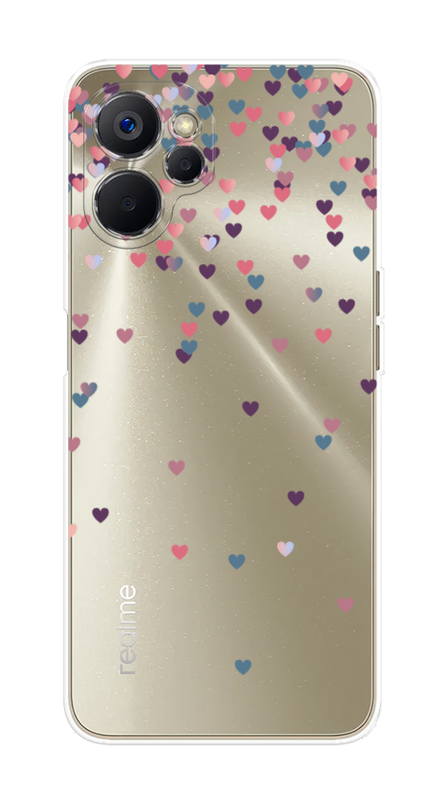 

Чехол на Realme 9i 5G/10T 5G "Посыпка сердечки", Розовый;фиолетовый, 2513950-3