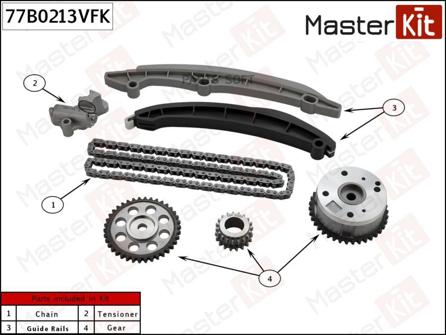 

Комплект цепи ГРМ MASTERKIT 77b0213vfk