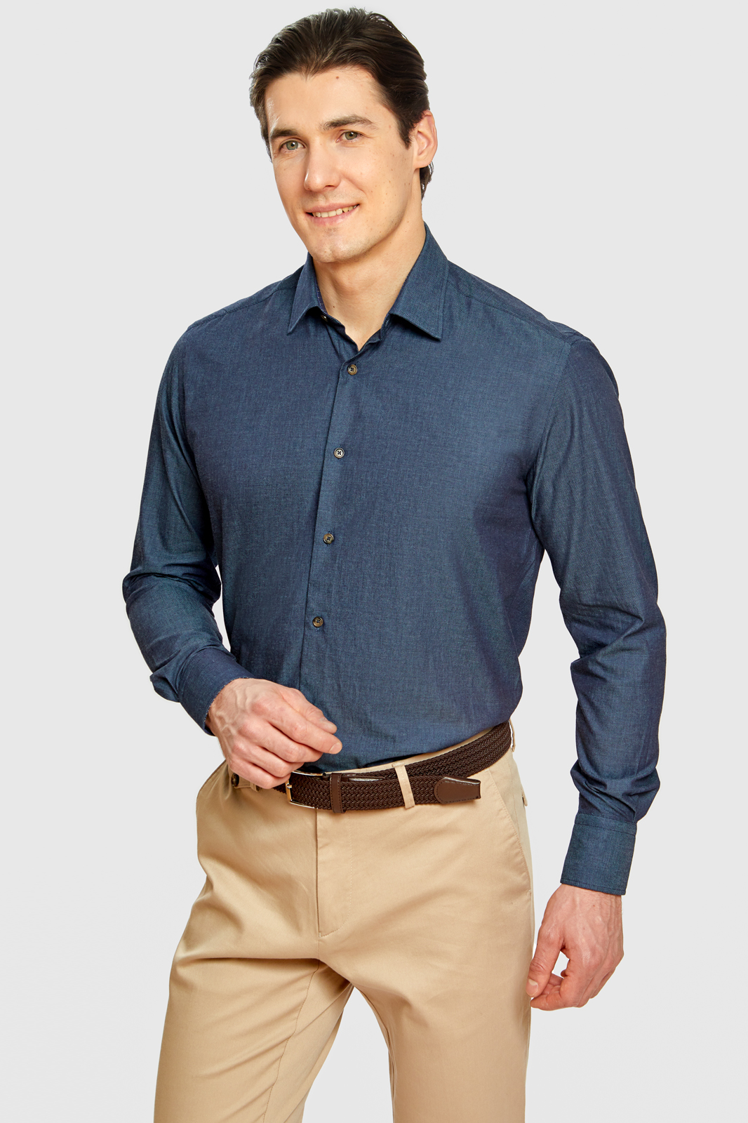 

Рубашка мужская Kanzler 2S-408CS-1163-15 синяя 46, Синий, 2S-408CS-1163-15