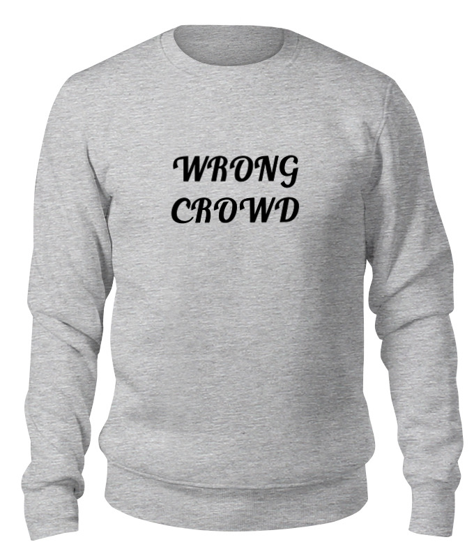 

Свитшот унисекс Printio Wrong crowd - tom odell серый XL, Wrong crowd - tom odell
