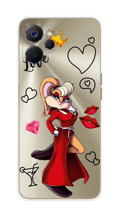 

Чехол на Realme 9i 5G/10T 5G "Rich Lola Bunny", Красный;бежевый;оранжевый, 2513950-6