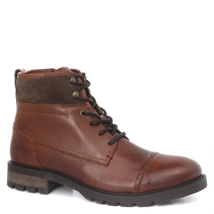 фото Мужские ботинки tommy hilfiger warm tumble leather boot fm0fm03361 коричневый р.40 eu