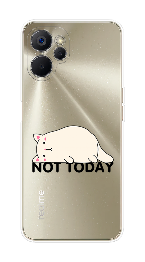 

Чехол на Realme 9i 5G/10T 5G "Cat not today", Белый;розовый;черный, 2513950-1