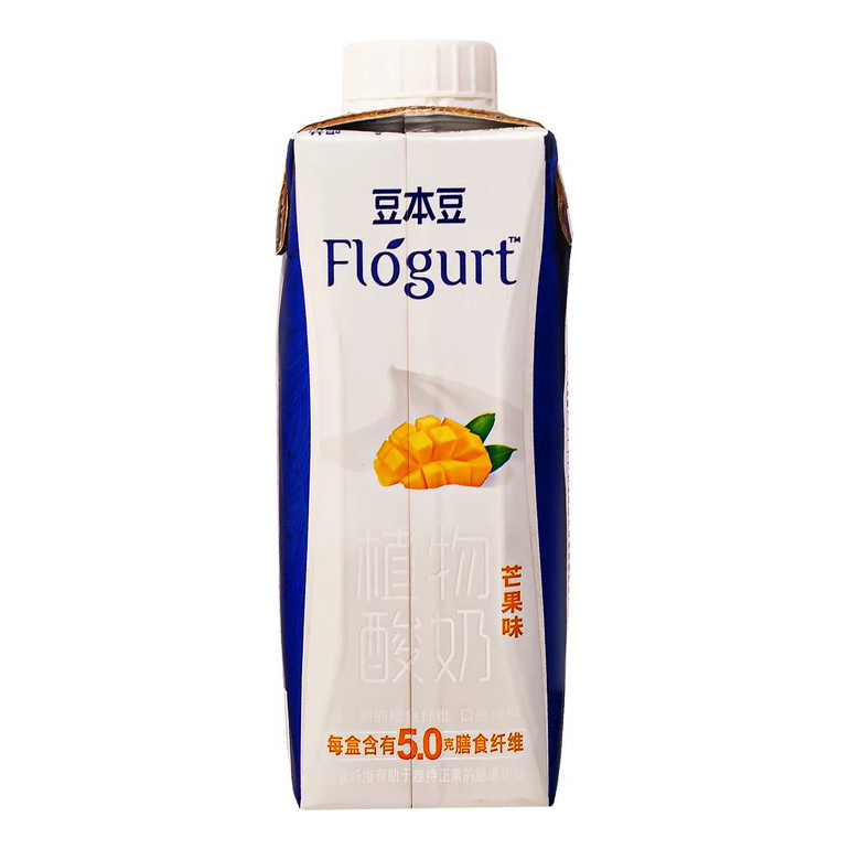Растительный аналог йогурта питьевой Flogurt соевый манго 0% 250 мл