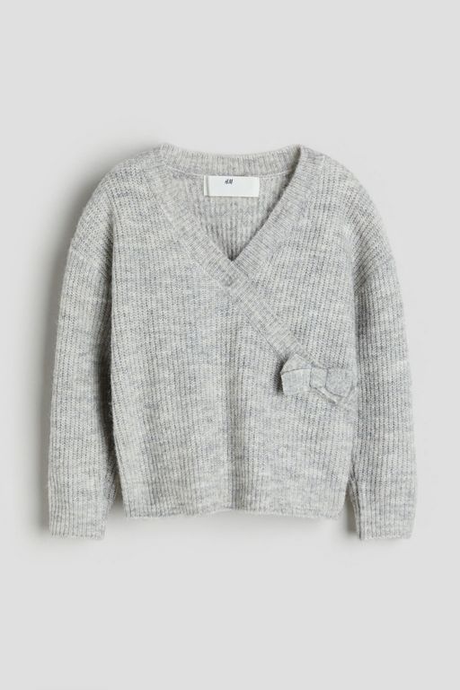 

Пуловер детский H&M 1211095, Светло-серый крапчатый, 98, 1211095