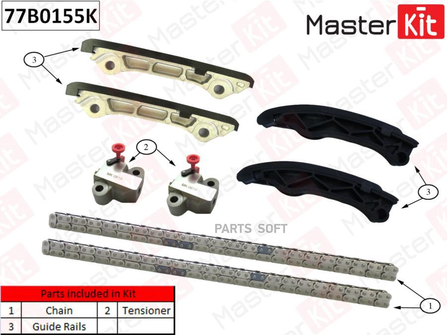 

Комплект цепи ГРМ MASTERKIT 77b0155k