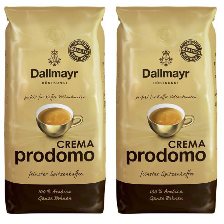 Кофе в зернах Dallmayr Crema Prodomo, 1 кг х 2 шт