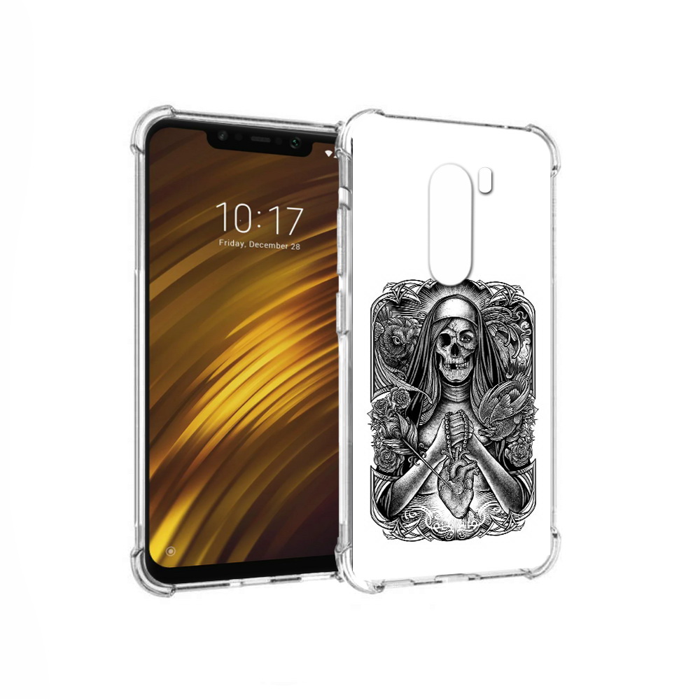 

Чехол MyPads Tocco для Xiaomi Pocophone F1 скелет с сердцем (PT116503.308.603), Прозрачный, Tocco