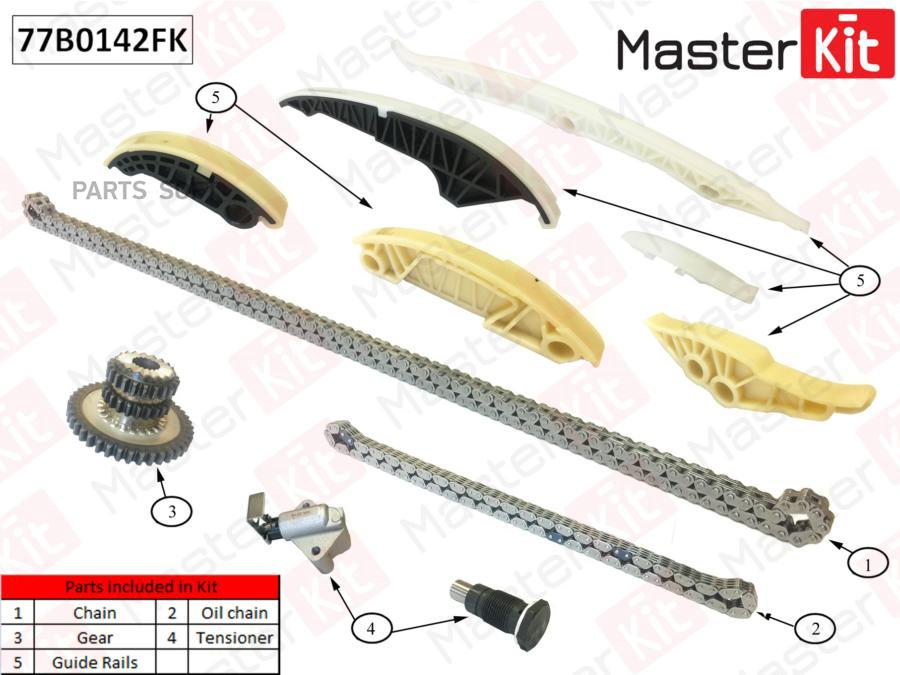 

Комплект цепи ГРМ MASTERKIT 77b0142fk