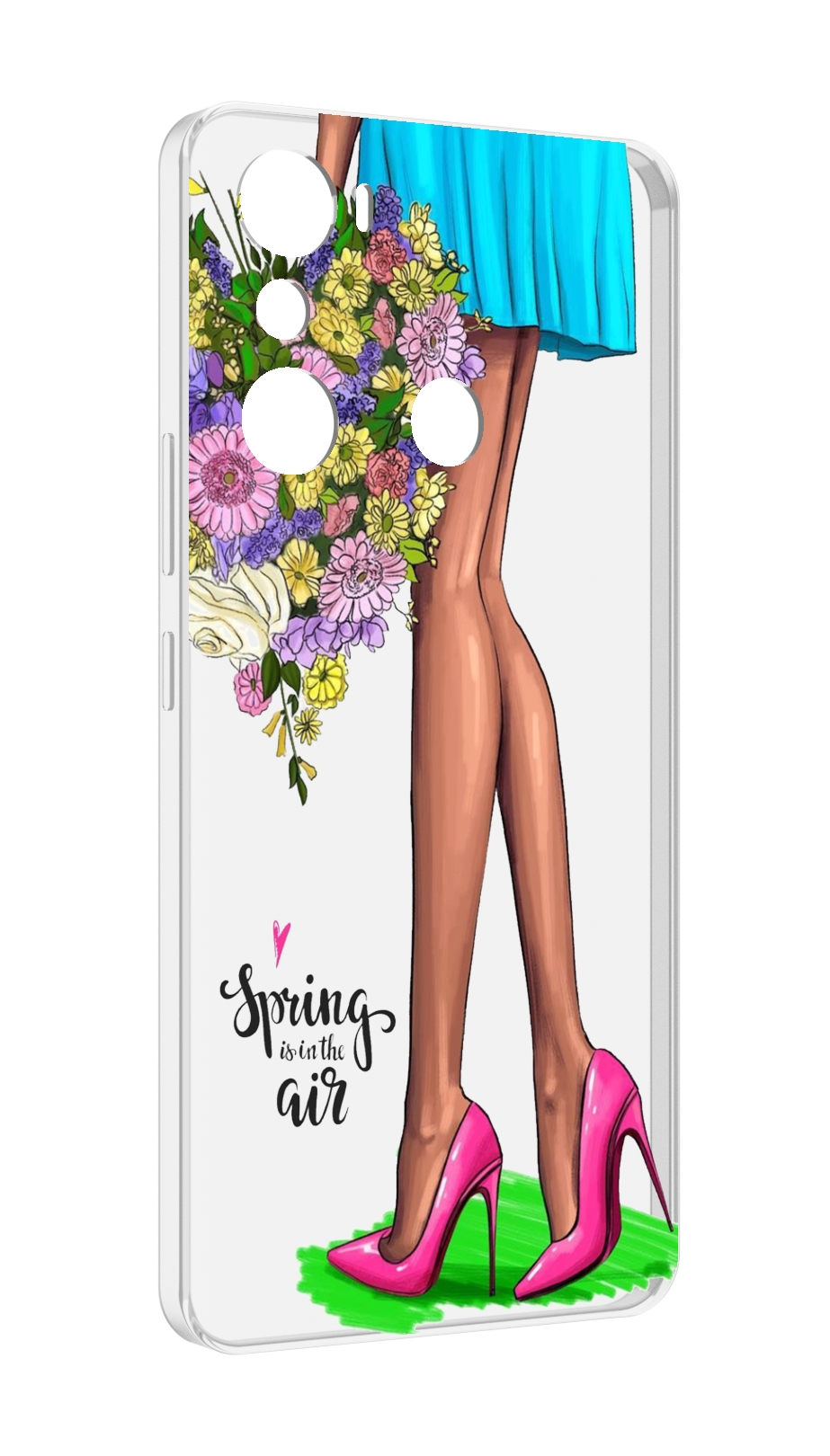 

Чехол MyPads Весна-в-воздухе женский для Infinix Hot 20i, Прозрачный, Tocco