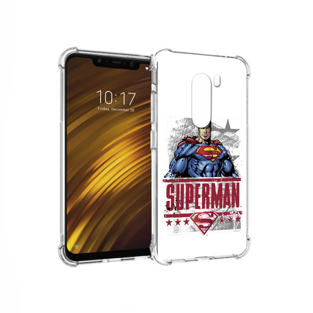 

Чехол MyPads Tocco для Xiaomi Pocophone F1 рисунок супермен (PT116503.308.583), Прозрачный, Tocco