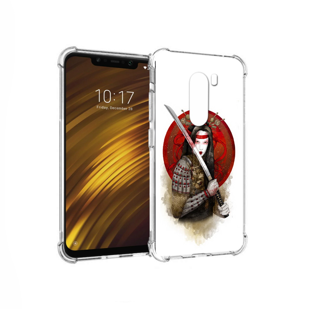 

Чехол MyPads Tocco для Xiaomi Pocophone F1 рисованная девушка с катаной (PT116503.308.580), Прозрачный, Tocco