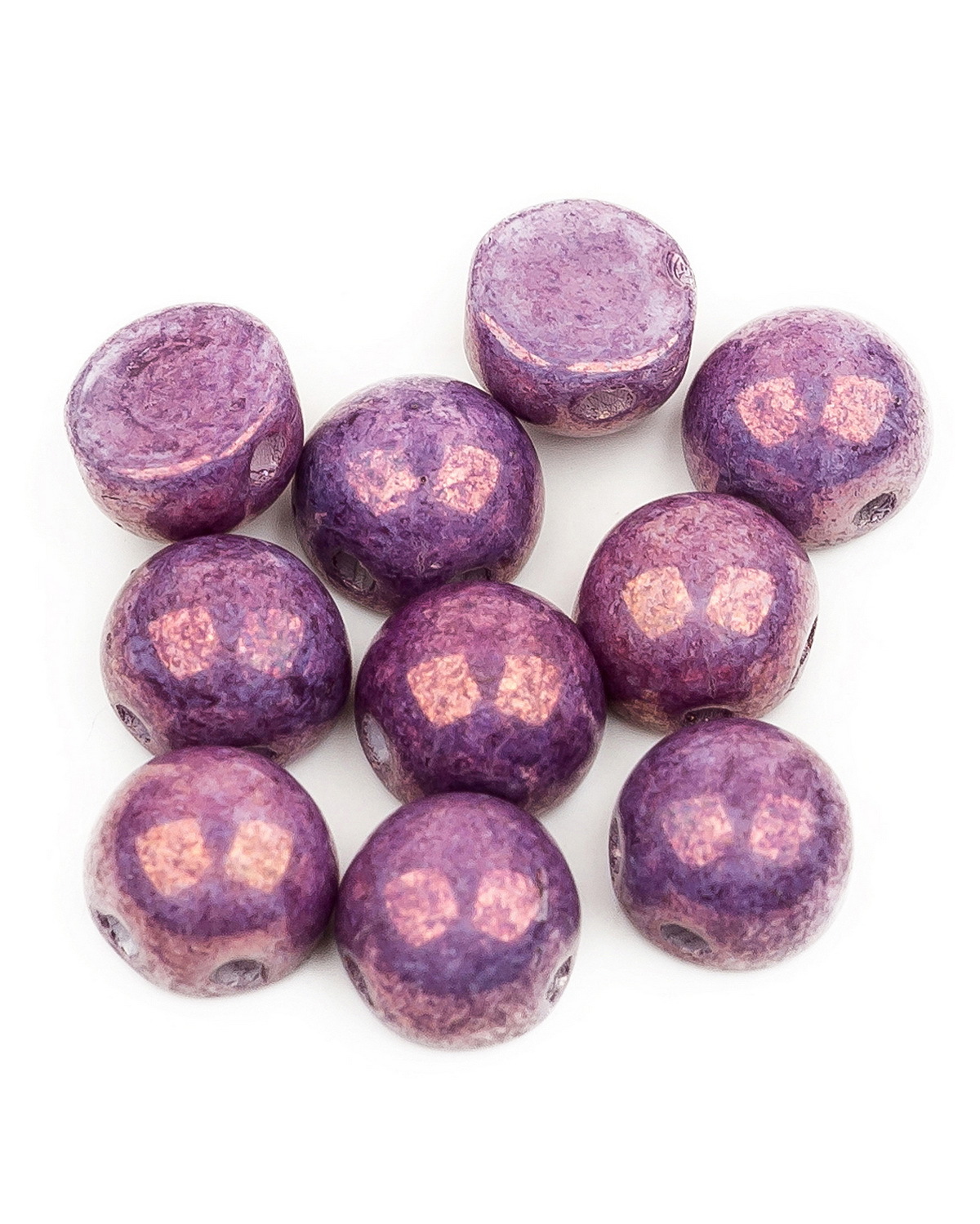 

Бусины Czech Beads Cabochon bead, 6 мм Chalk White Lila Vega Luster, 50 шт, Разноцветный, Cabochon bead