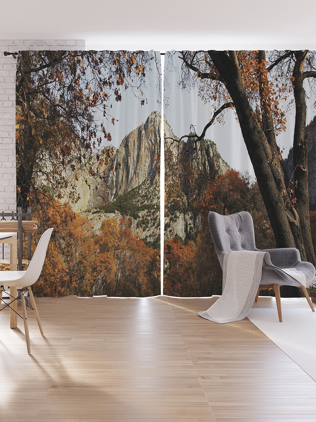 

Шторы под лён JoyArty "Недосягаема высь", серия Oxford DeLux, 340х265 см, Недосягаема высь