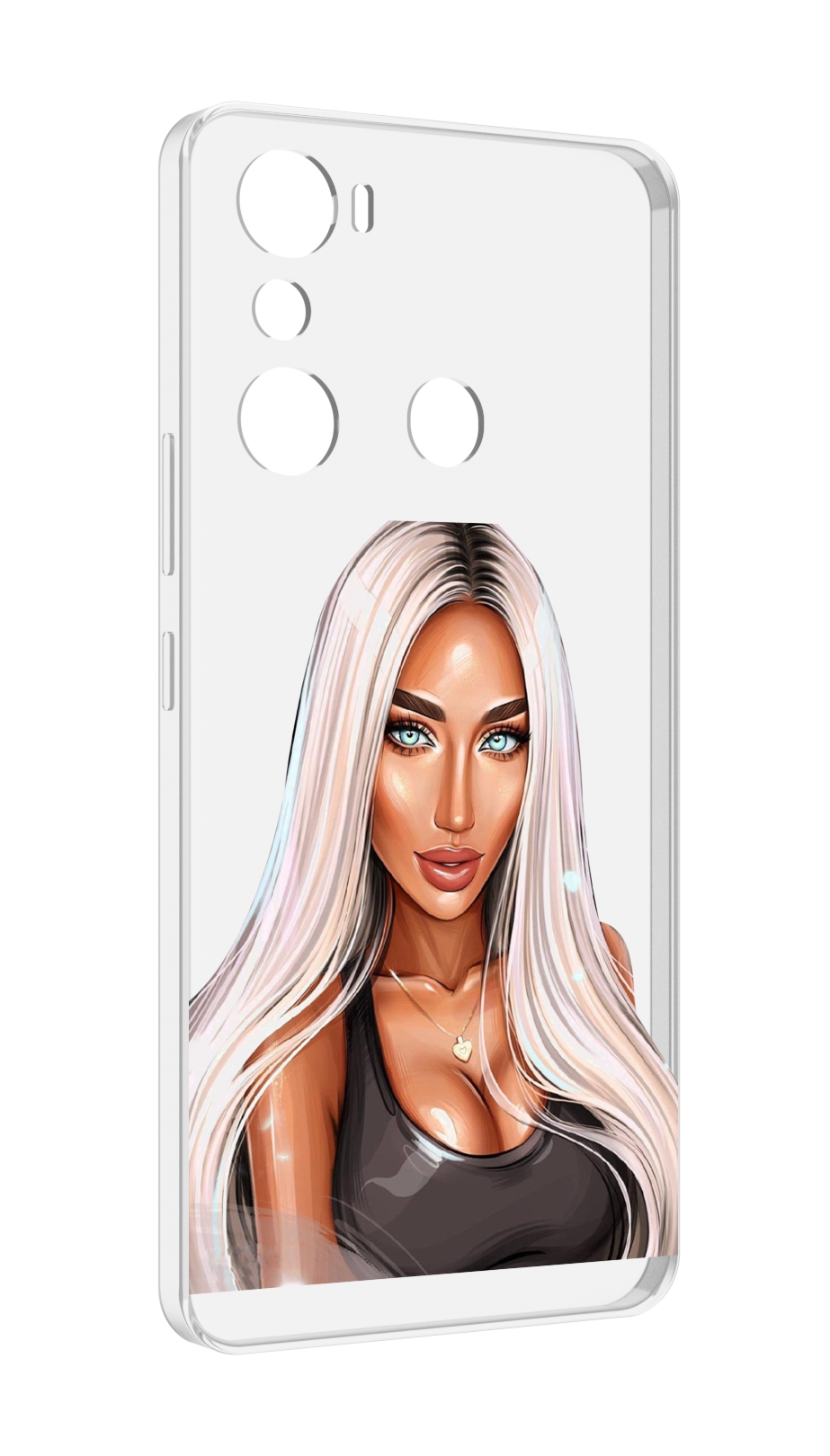 

Чехол MyPads Блондинка женский для Infinix Hot 20i, Прозрачный, Tocco