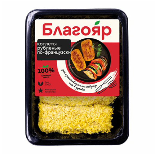 

Котлеты куриные Благояр По-французски рубленые охлажденные 480 г