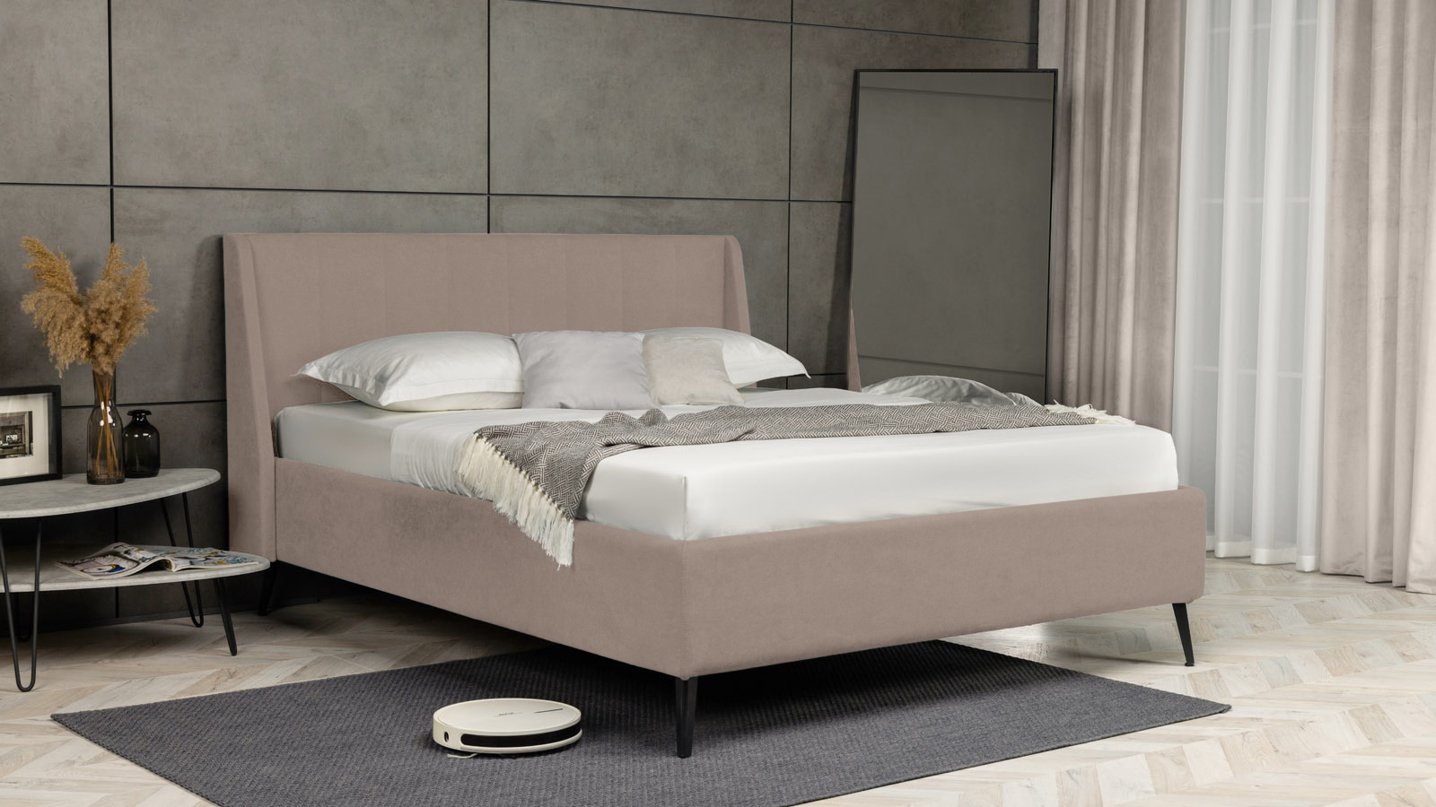 

Кровать Askona Nikolet Sky Velvet 17 160х200, Коричневый