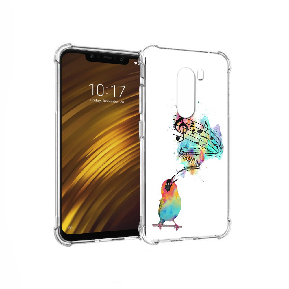 

Чехол MyPads Tocco для Xiaomi Pocophone F1 певчая птичка (PT116503.308.536), Прозрачный, Tocco