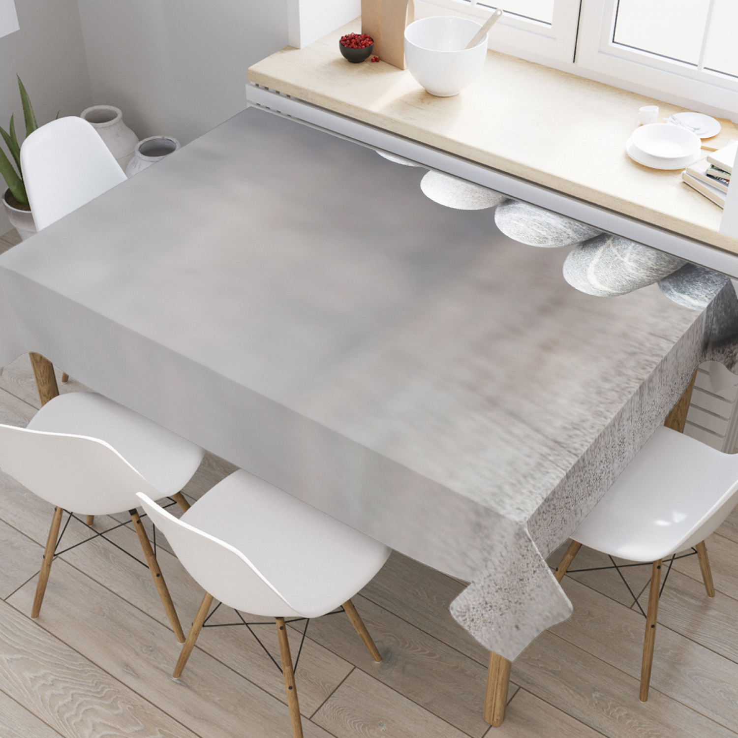 

Скатерть прямоугольная на кухонный стол JoyArty "Каменная гора" из оксфорда, 120x145 см, Серый, Каменная гора