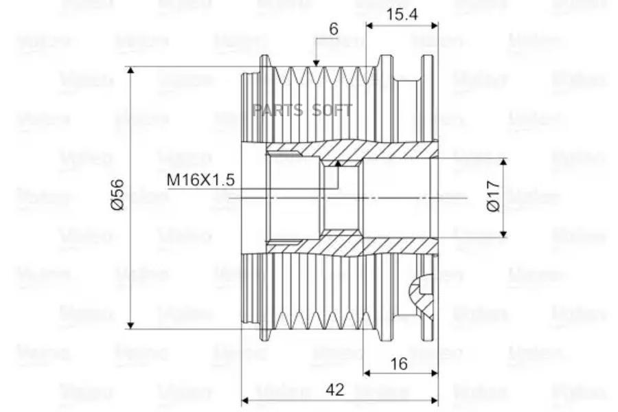 Шкив генератора (с крышкой) Valeo 588024