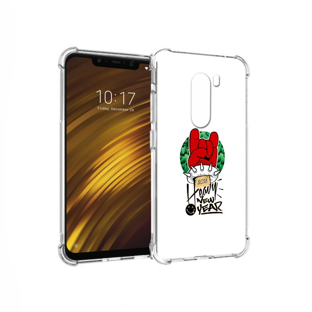 

Чехол MyPads Tocco для Xiaomi Pocophone F1 Гангстер новый год (PT116503.308.53), Прозрачный, Tocco