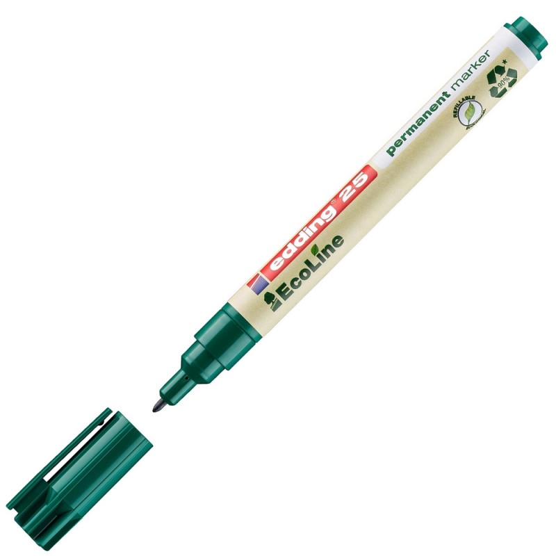 

Маркер перманентный EDDING 25/4 EcoLine зеленый, 1 мм, (2шт.)