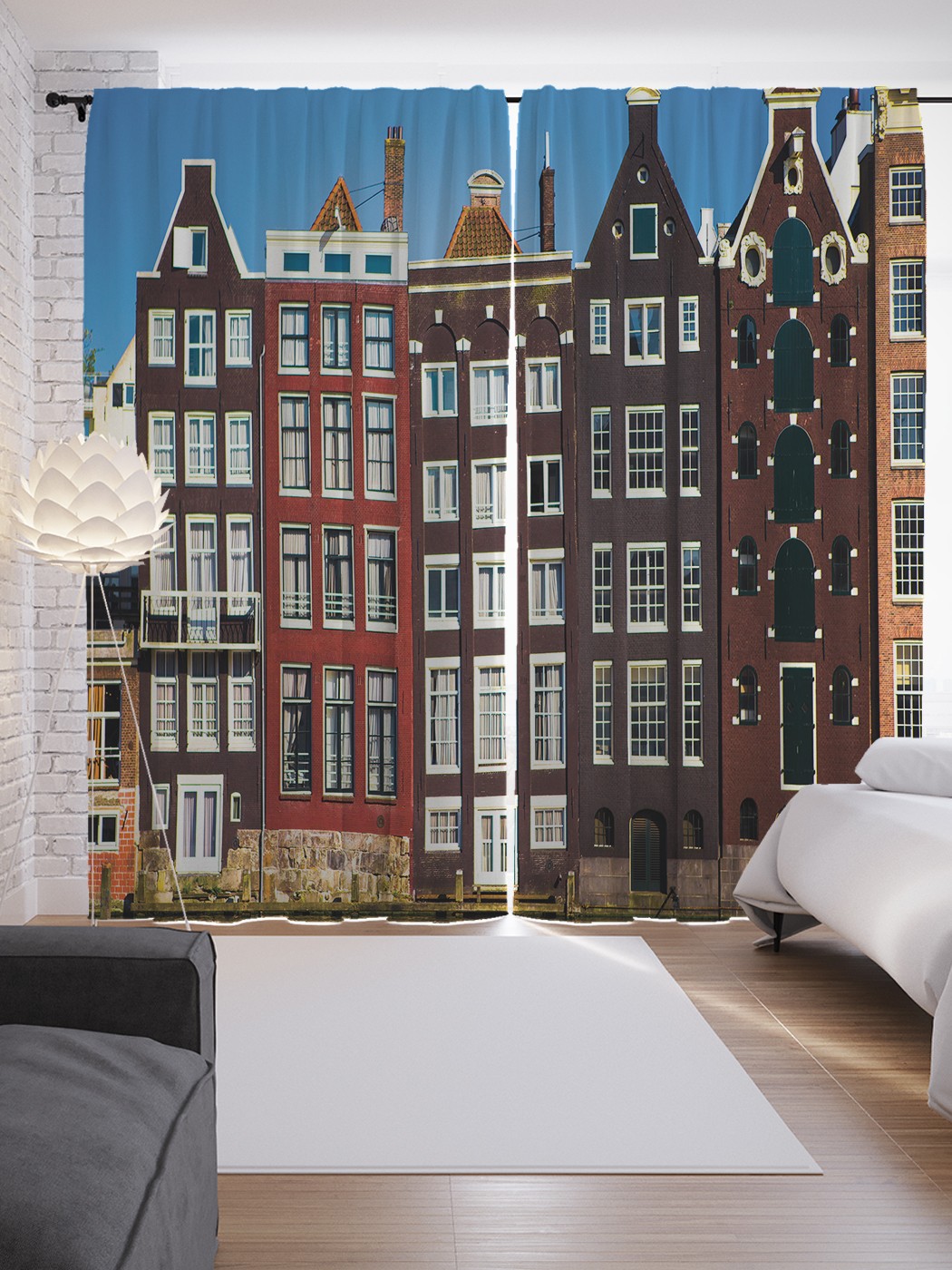 

Шторы JoyArty с фотопечатью "Высотки Амстердама" из сатена, 290х265 см, Высотки Амстердама