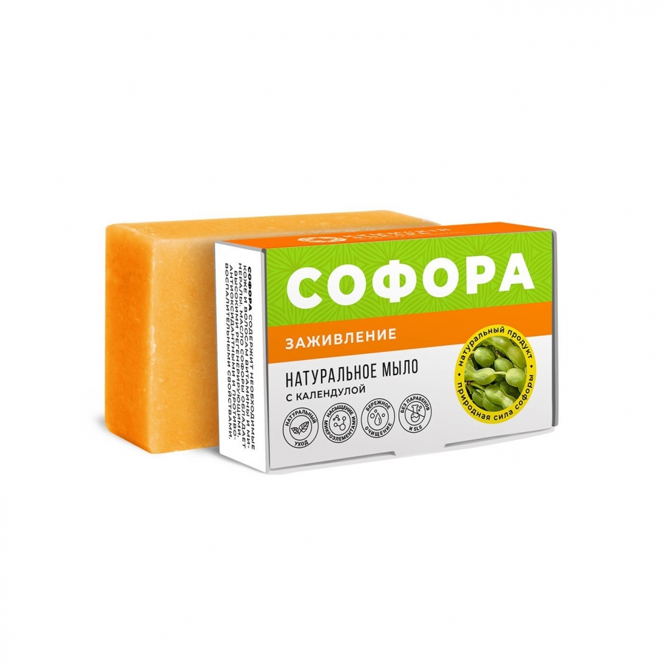 

Мыло Крымский лекарь Заживление с софорой и календулой 100 г