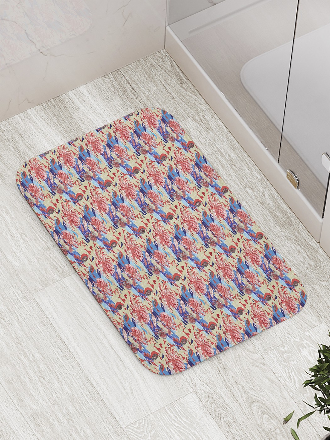 

Коврик противоскользящий для ванной, сауны, бассейна, 77х52 см bath_60012 JoyArty