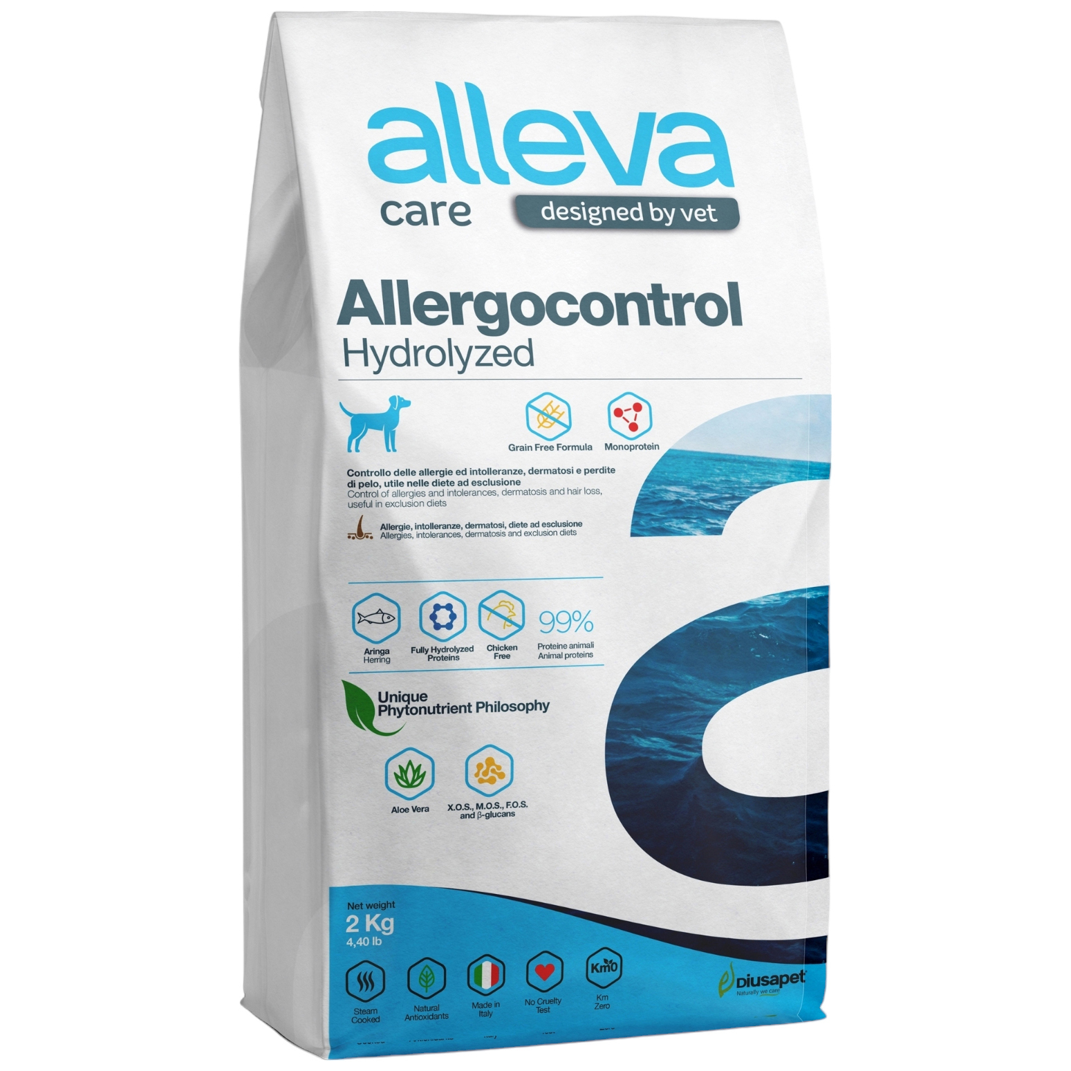 Сухой корм для собак Alleva Care Dog Allergocontrol при аллергии, с рыбой, 2 кг