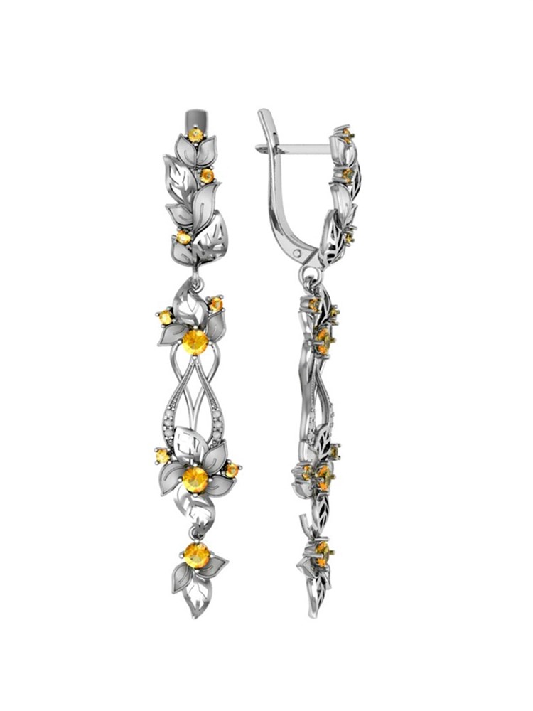 

Серьги из серебра с фианитом ПРИВОЛЖСКИЙ ЮВЕЛИР 371508-FA20, 371508-FA20