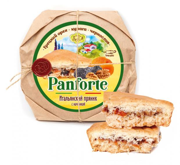 фото Пряник «пекарня sofi» panforte итальянский, грецкий орех курага и чернослив, 300 г