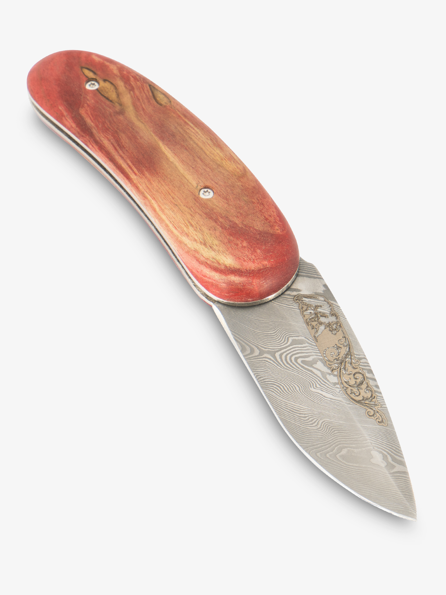 фото Нож «северный» (дамасская сталь, стабилизированная карельская береза) великоросс