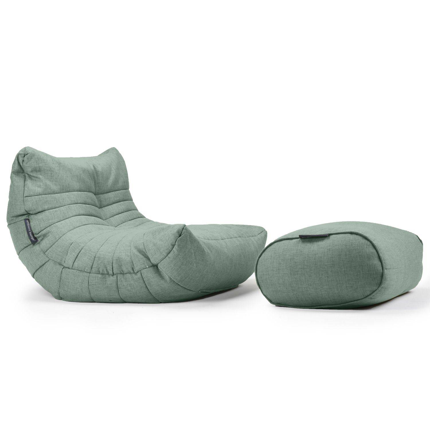 фото Бескаркасное кресло для отдыха дома с оттоманкой - acoustic lounge - pepper mint ambient lounge