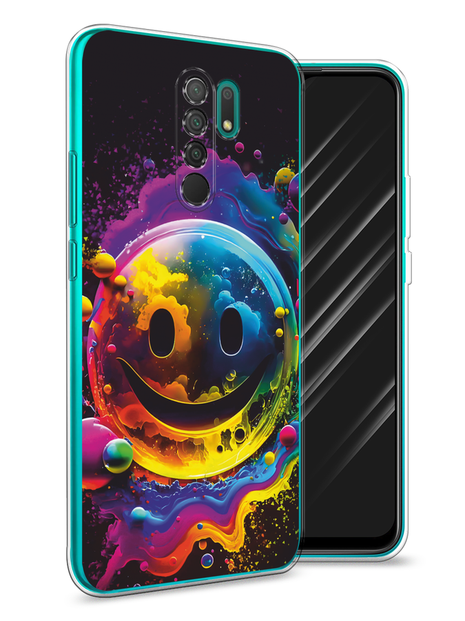 

Чехол Awog на Xiaomi Redmi 9 "Кислотный смайл", Фиолетовый;желтый;синий, 38350-1