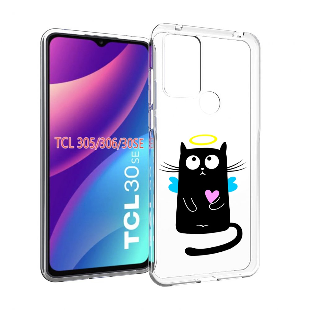 

Чехол MyPads Кот ангелок для TCL 30SE/305/306/30E, Tocco
