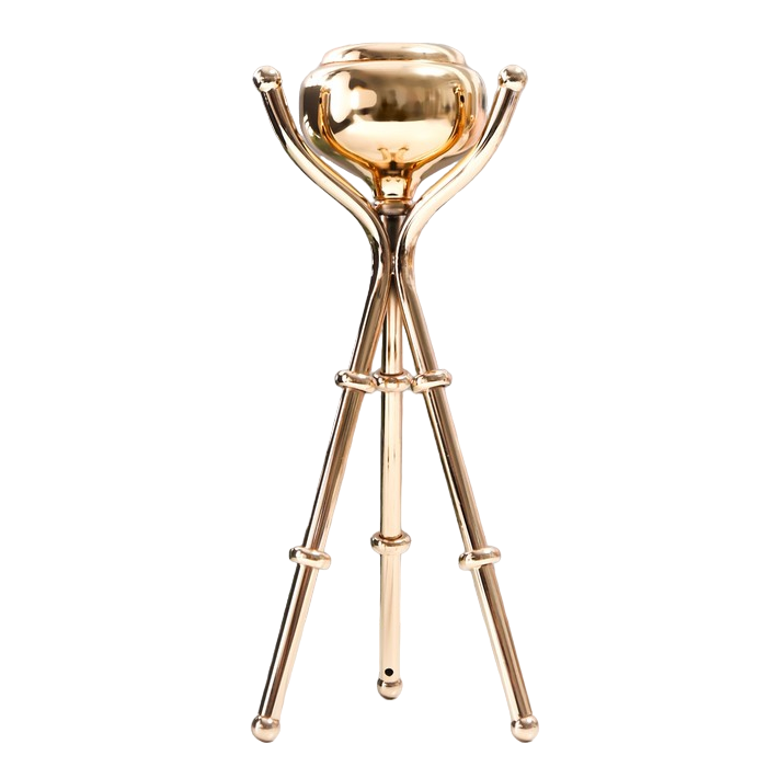 

Подсвечник металл на 1 свечу "Тринога с куполом" золото 28х13х13 см