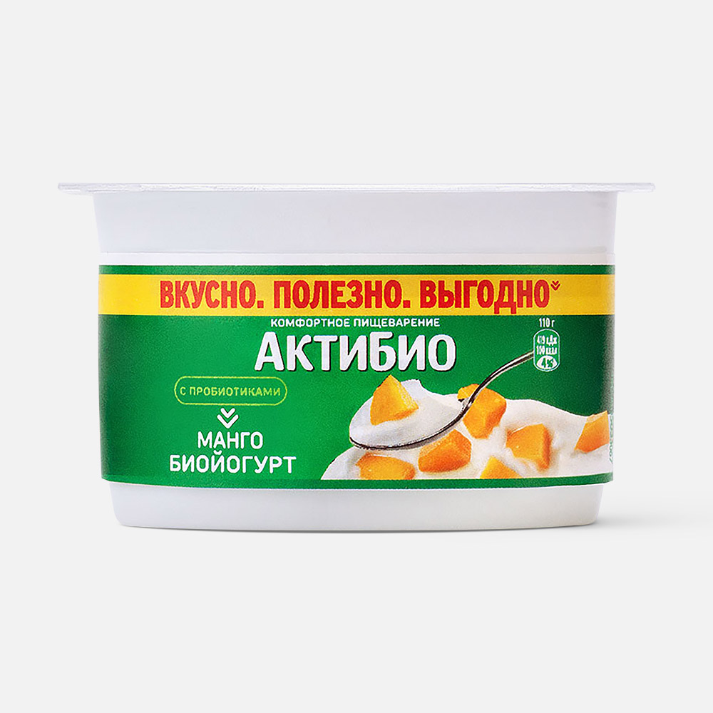 Йогурт АктиБио с манго, 3%, 110 г