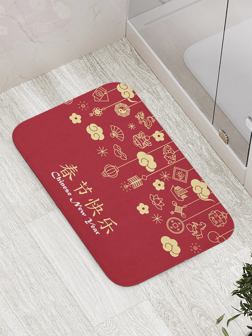

Коврик противоскользящий для ванной, сауны, бассейна, 77х52 см bath_59906 JoyArty