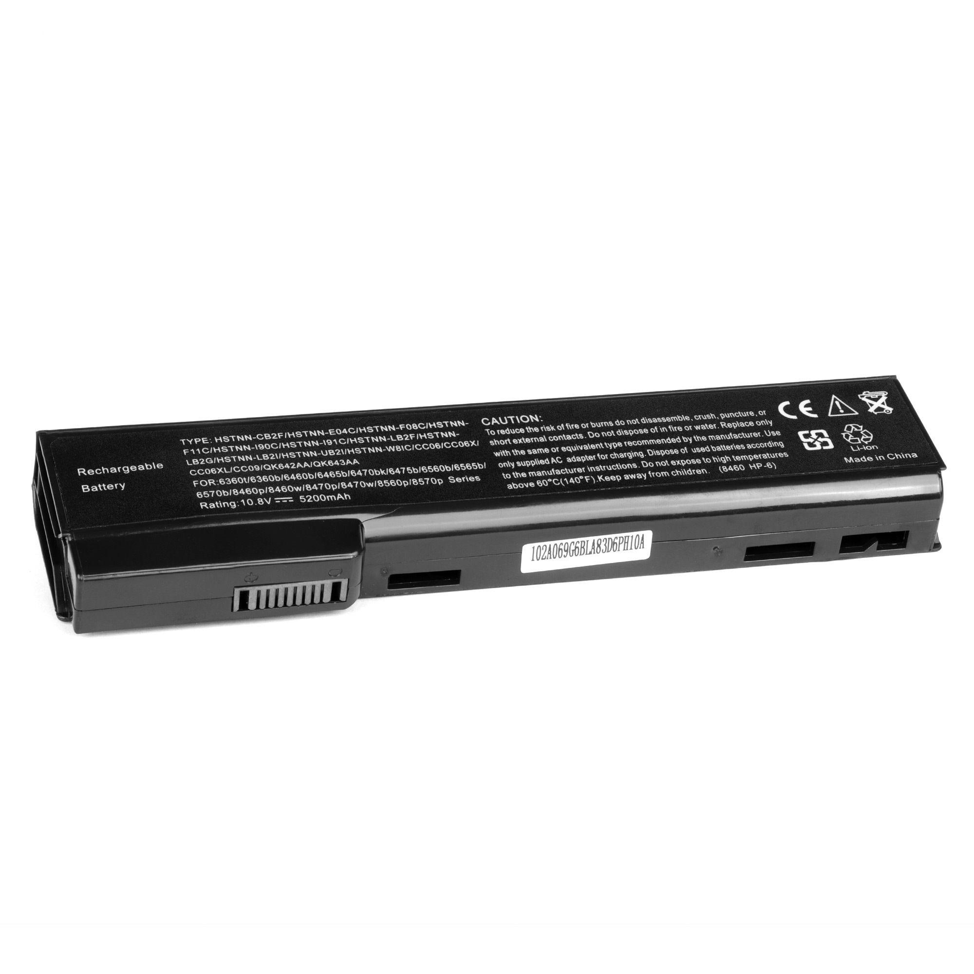 

Аккумулятор для ноутбука HP ProBook 6360b, 6460b. (10.8V 5200mAh) PN: HSTNN-CB2F.