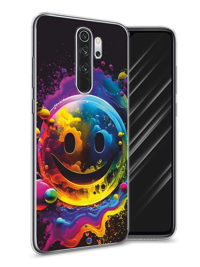 

Чехол Awog на Xiaomi Redmi Note 8 Pro "Кислотный смайл", Фиолетовый;желтый;синий, 36650-1