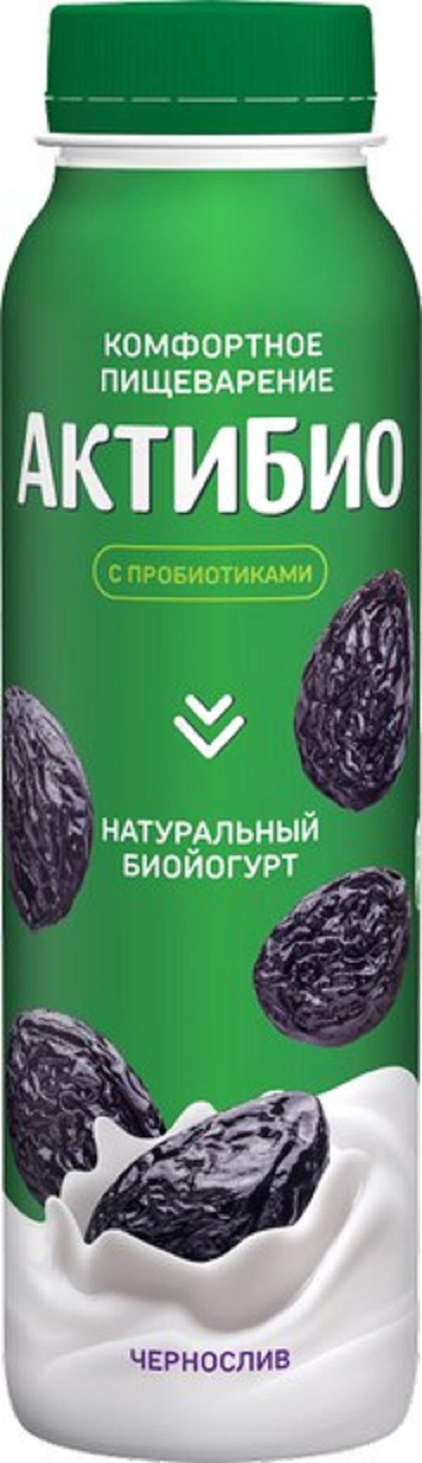 Йогурт АктиБио питьевой, с черносливом, 1,5%, 260 г