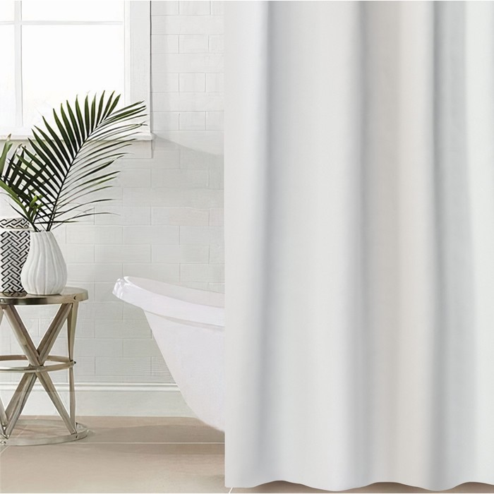 Штора для ванной комнаты Mirage,180x180 см, цвет белый