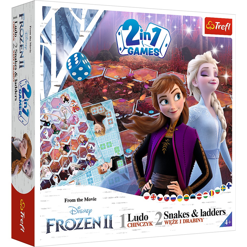 фото Настольная игра trefl змеи и лестницы frozen 2 02068t