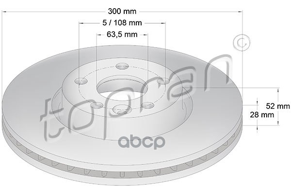 Диск Тормозной (Замена Для Hp-303976755) topran арт. 303976001