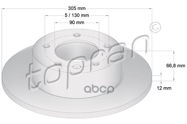 

Диск Тормозной (Замена Для Hp-207071755) topran арт. 207071001