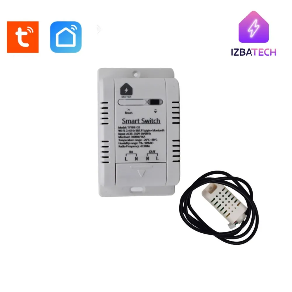

Умное реле TH-16A для Яндекс Алисы WiFi+BLUETOOTH Izba Tech 0058-4, 0058