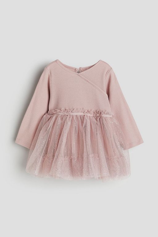 

Платье детское H&M 1210558, Матовый розовый, 68, 1210558